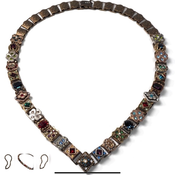 VINTAGE Sweet Romance Brand Necklace crystals VTG - designed and made in the USA - Picture 2 of 6